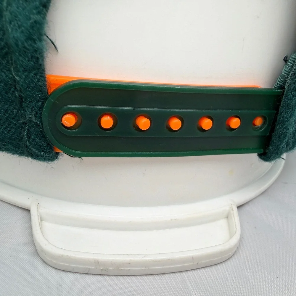 Vtg 90s StarterThe Natural Miami Hat Mens Snapback Green Wool Hurricanes NCAA